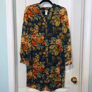 H&M floral print shirt dress
